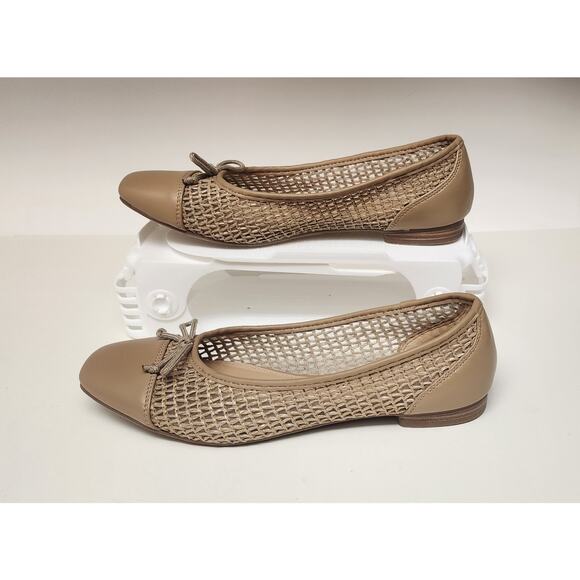Time and Tru Womens WMTT24FF009 Brown Woven Cap Toe Slip On Size 9 Ballet Flats - Picture 5 of 11